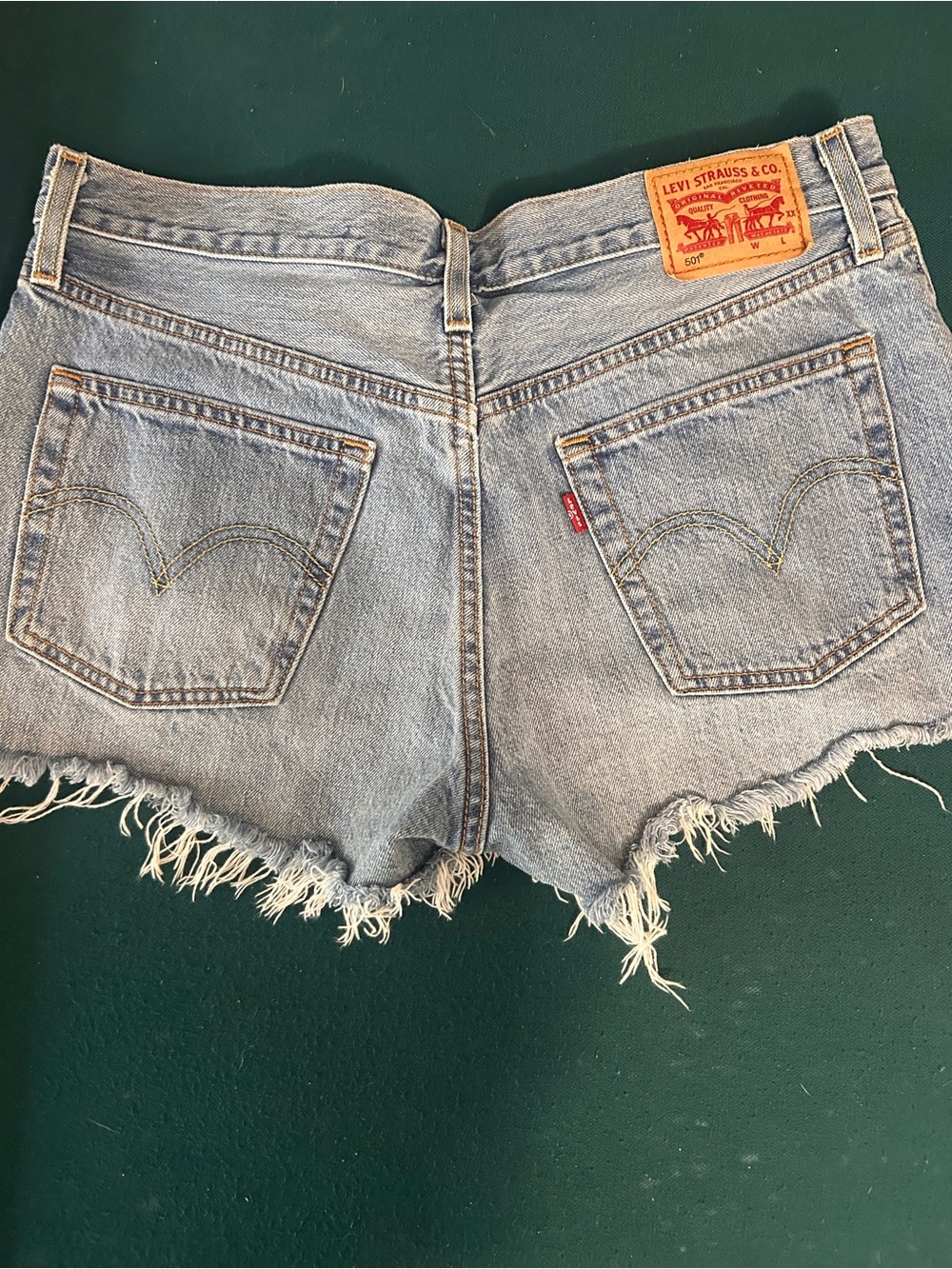 Levi's Light Wash High-Rise Denim Cutoff Shorts